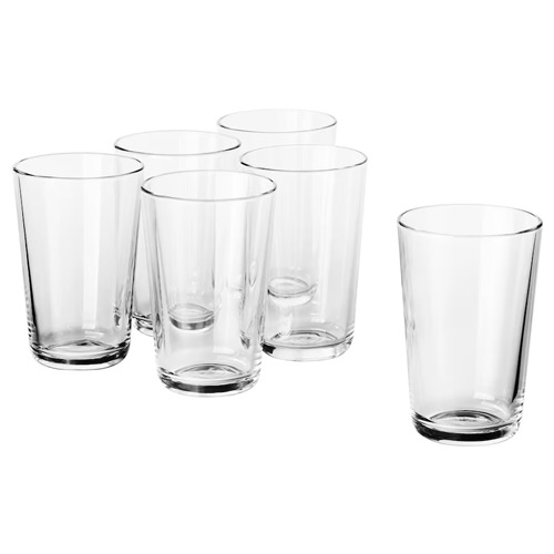 لیوان شیشه ای 300 سی سی 6 عدد مدل IKEA +365 ایکیا