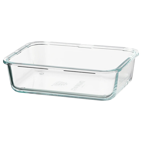ظرف غذا با درب شیشه مستطیل مدل IKEA +365 ایکیا
