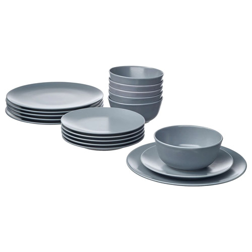 سرویس غذا خوری 6 نفره طوسی آسیایی مدل DINERA ایکیا