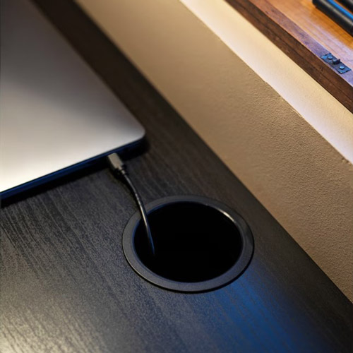 میز تحریر چوبی کابینت دار مدل MICKE ایکیا (رنگبندی)