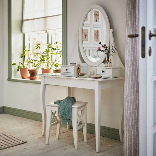 میز آرایش آینه دار مدل HEMNES ایکیا