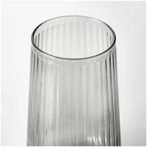 گلدان شیشه ای دودی ایکیا مدل GRADVIS