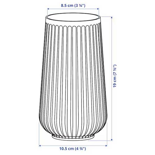 گلدان شیشه ای دودی ایکیا مدل GRADVIS