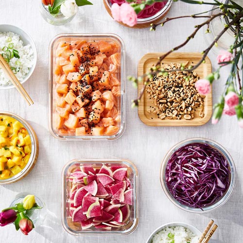 ظرف غذای شیشه ای مستطیل مدلIKEA +365 ایکیا