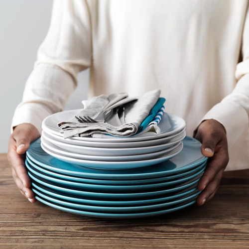 بشقاب تخت سرامیکی فیروزه ای مدل FARGRIK ایکیا