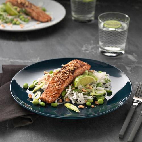 بشقاب تخت سرامیکی سرمه ای مدل FARGKLAR ایکیا