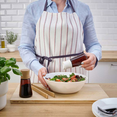 نمک و فلفل پاش شیشه ای مدل HALVTOM ایکیا