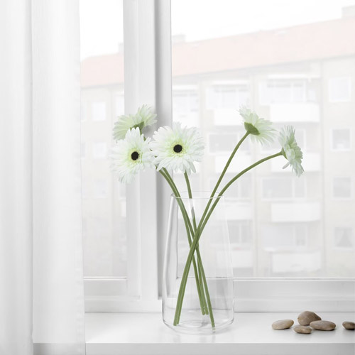 شاخه گل مصنوعی ژربرا سفید مدل SMYCKA ایکیا