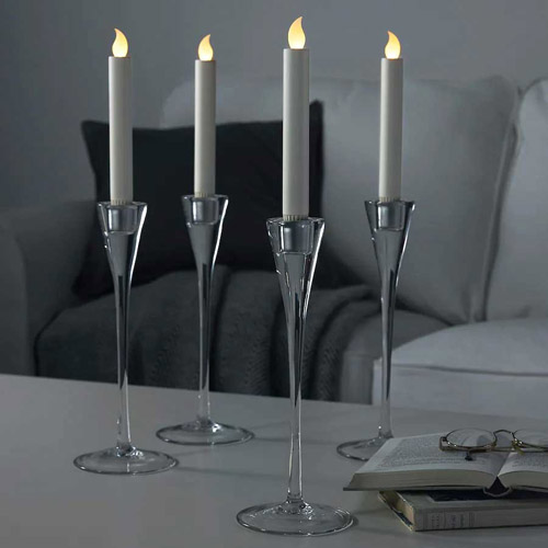 شمع قلمی ال ای دی 4 عدد مدل LJUSANDE ایکیا
