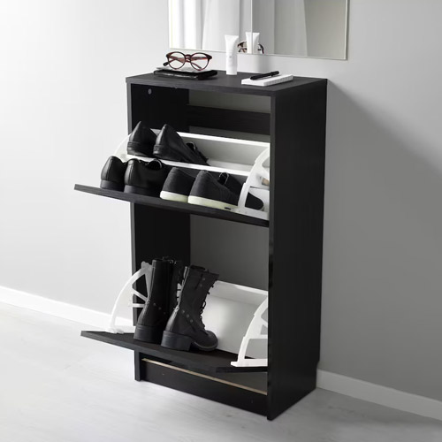 جاکفشی چوبی دیواری 2 طبقه مدل BISSA ایکیا