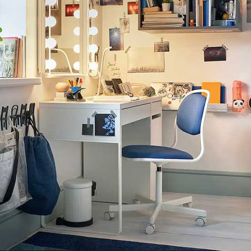 میز تحریر چوبی کابینت دار مدل MICKE ایکیا (رنگبندی)