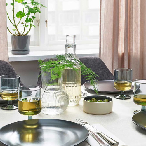 جام 320 سی سی دودی 4 عدد مدل OMBONAD ایکیا