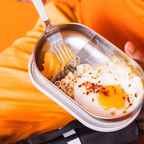 ظرف غذا استیل با جداکننده مدل HALVVARM ایکیا