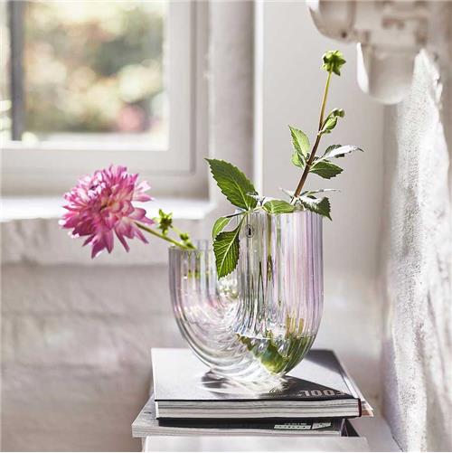 گلدان شیشه ای U مرواریدی  مدل RAFFELBJORK ایکیا (سایز بندی)