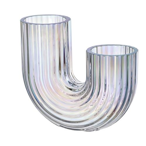 گلدان شیشه ای U مرواریدی  مدل RAFFELBJORK ایکیا (سایز بندی)