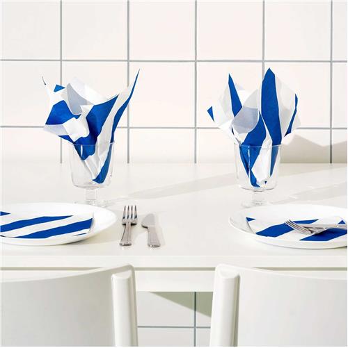 دستمال سفره کاغذی سرمه ای سفید ایکیا مدل HAVSKATT