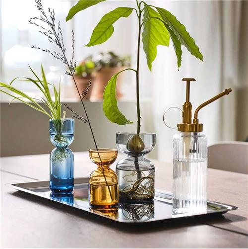 گلدان شیشه ای رنگی ایکیا مدل DAKSJUS