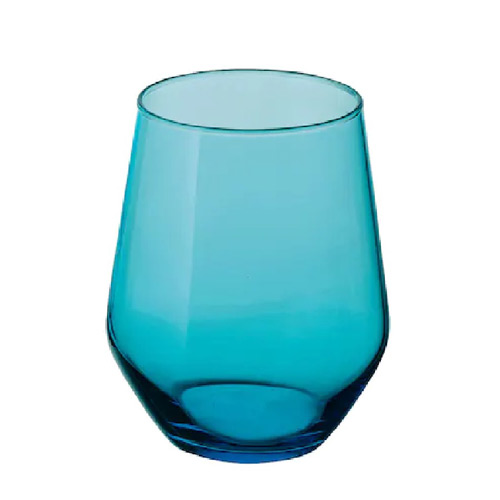 لیوان شیشه ای آبی تک مدل IVRIG ایکیا